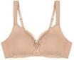 TRIUMPH Modern Lace+Cotton BH, b&uuml;gellos, Spitzendetails, f&uuml;r Damen, beige, 75A