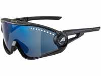 Alpina 5W1NG CM+ Sportbrille (Farbe: 331 black/blur, Ceramic Mirror, Scheibe: blue