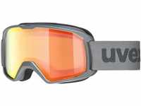 uvex Elemnt FM Skibrille (Farbe: 5030 rhino mat, mirror orange/orange (S2))