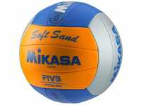 Mikasa Beachvolleyball Soft Sand (Größe: 5, 006 grau/orange/blau) 400245842200616