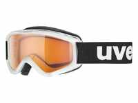 uvex Kinderskibrille Speedy Pro (Farbe: 1112 white, single lens, lasergold (S2))