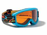 Alpina Carvy 2.0 Kinderskibrille (Farbe: 488 blau matt, Scheibe: SINGLEFLEX tint