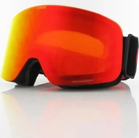 Uvex S55085005703001, uvex pwdr FM Skibrille (3030 black matt, mirror red/orange