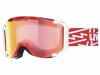 uvex Snowstrike VM Skibrille (Farbe: 3023 red/white, double lens, litemirror...