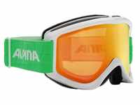 Alpina Smash 2.0 Multi Mirror Skibrille (Farbe: 811 weiß/grün, Scheibe:...