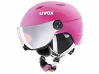 uvex Junior Visor Pro Kinderskihelm (Größe: 54-56 cm, 90 pink mat)...