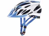 uvex Flash Fahrradhelm (Größe: 53-56 cm, 01 white/blue) 41096605700011