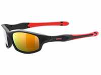 uvex Sportstyle 507 Kinder Sonnenbrille (Farbe: 2316 black mat/red, mirror red...