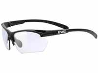 uvex Sportstyle 802 V small Sportbrille (Farbe: 2201 black mat, variomatic smoke