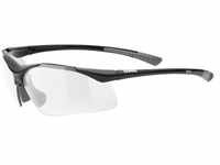 uvex Sportstyle 223 Sportbrille (Farbe: 2218 black/grey, clear (S0))...