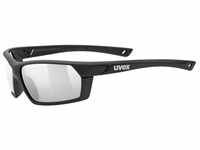 uvex Sportstyle 225 Sportbrille (Farbe: 2216 black mat, litemirror silver (S3))