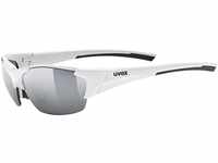 uvex Blaze III Sonnenbrille (Farbe: 8216 white/black, litemirror silver (S3),