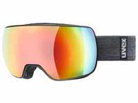 uvex Compact Fullmirror Skibrille (Farbe: 2030 black mat, mirror rainbow/rose...