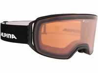Alpina Arris Brillenträger Skibrille (Farbe: 032 black, Scheibe: QUATTROFLEX)