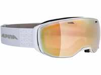 Alpina Estetica HM Skibrille (Farbe: 813 pearlwhite, Scheibe: MIRROR mandarin (S2))