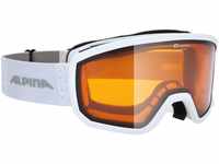 Alpina Scarabeo Small Skibrille DH (Farbe: 111 white gloss, Scheibe: orange...
