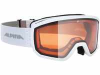 Alpina Scarabeo Small Skibrille QH (Farbe: 011 white, Scheibe: QUATTROFLEX (S2))