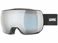 uvex Compact Fullmirror Skibrille (Farbe: 2230 black mat, mirror silver/blue...