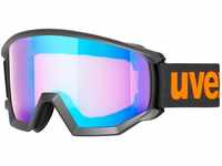 uvex Athletic CV Skibrille Brillenträger (Farbe: 2230 black mat, mirror