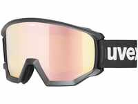 uvex Athletic CV Skibrille Brillenträger (Farbe: 2330 black mat, mirror