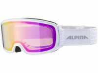 Alpina Nakiska HM Skibille (Farbe: 811 white, Scheibe: HICON MIRROR pink (S1))