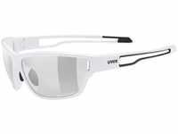 uvex Sportstyle 806 Variomatic Sportbrille (Farbe: 8801 white, variomatic smoke