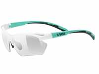 uvex Sportstyle 802 V small Sportbrille (Farbe: 8701 white mint mat, smoke)