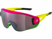 Alpina 5W1NG Q+CM Sportbrille (Farbe: 551 pink/green/yellow, Quattroflex+CM, Scheibe: