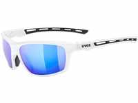 uvex sportstyle 229 Sportbrille (Farbe: 8816 white, mirror blue) 53206805781601