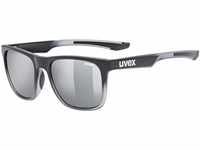 uvex LGL 42 Sonnenbrille (Farbe: 2916 black transparent, mirror silver (S3))