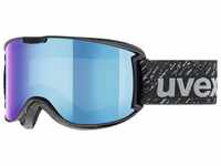 uvex Skyper Skibrille Litemirror (Farbe: 2426 black mat, mirror blue/clear (S3))
