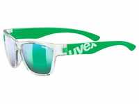 uvex Sportstyle 508 Kinder Sonnenbrille (Farbe: 9716 clear green, mirror green...
