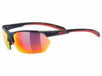 uvex Sportstyle 114 Sportbrille (Farbe: 5316 grey/red mat, mirror red/litemirror