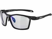 Alpina Twist Five VLM+ Sportbrille (Farbe: 231 black matt, Scheibe: Varioflex, blue