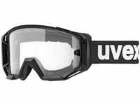 uvex Athletic Brillenträger Skibrille klar (Farbe: 2028 black mat, clear (S0))