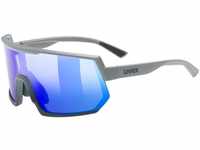 uvex Sportstyle 235 Sportbrille (Farbe: 5416 rhino/deep space mat, mirror blue (S2))