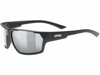 uvex Sportstyle 233 Polavision Sonnenbrille (Farbe: 2250 black matt, polavision,