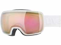 uvex Compact Fullmirror Skibrille (Farbe: 1030 white mat, mirror goldpink/rose...