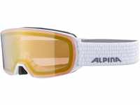Alpina Nakiska QuattroVarioflex Mirror Skibille (Farbe: 811 white, Scheibe: