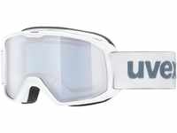 uvex Elemnt FM Skibrille (Farbe: 1030 white mat, mirror silver/blue (S2))
