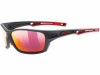 uvex Sportstyle 232 Polavision Sonnenbrille (Farbe: 2330 black mat/red, polavision,