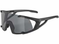 Alpina Hawkeye Sportbrille (Farbe: 331 all black matt, Scheibe: black mirror (S3))