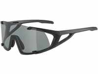 Alpina Hawkeye small Sportbrille (Farbe: 331 all black matt, Scheibe: black mirror