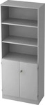Schrank H2004xB800xT420mm, lichtgrau 2 T&uuml;ren H.1270mm Knaufgriff