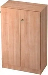 Schrank H1270xB800xT420mm, Nussbaum 2 T&uuml;ren Knaufgriff abschl.
