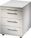 Rollcontainer Belo H590xB428xT580mm, lichtgrau 3 Schubl.
