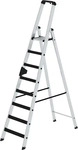G&uuml;nzburger Stufenstehleiter 8 Stufen, Alu.Gesamt-H.2540mm m.clip-step Auflage