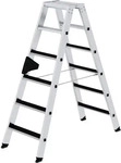 G&uuml;nzburger Stufenstehleiter 2x6 Stufen, Alu.Gesamt-H.1400mm m.clip-step Auflage