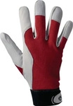 L+D Handschuhe Griffy Gr.9 rot/naturfarben, Ziegennappaleder/Interlock auf SB-Karte