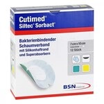 Cutimed Siltec Sorbact Pu-verb.7x10 cm oval